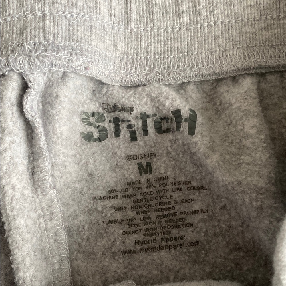 Disney Gray Joggers with Stitch and Floral Accents - Picture 7 of 8